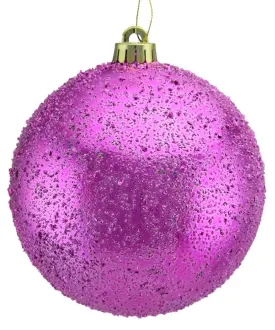 100mm Ice Ball Ornament: Fuchsia