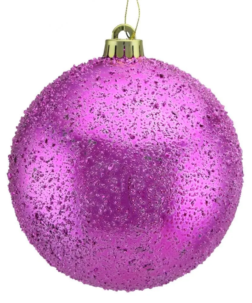 100mm Ice Ball Ornament: Fuchsia