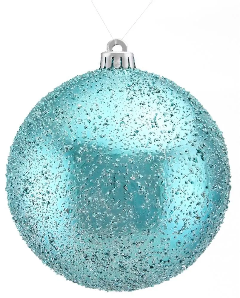 100mm Ice Ball Ornament: Turquoise