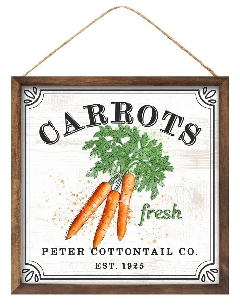 10" Fresh Carrots/Peter Cottontail Sign