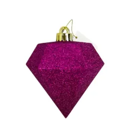 120mm Glitter Diamond Ornament: Purple