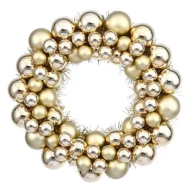 12" Vegas Gold Shatterproof Christmas Ball Ornament Wreath