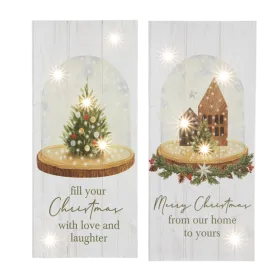 18"H Woodland Greetings - Light Up Box Plaques (sold individually)