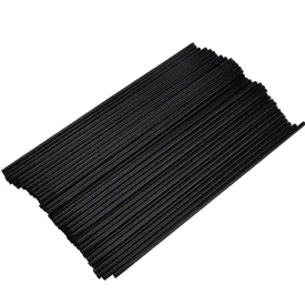 35CM Black Long Flexible Disposable Drinking Straws 100Pcs