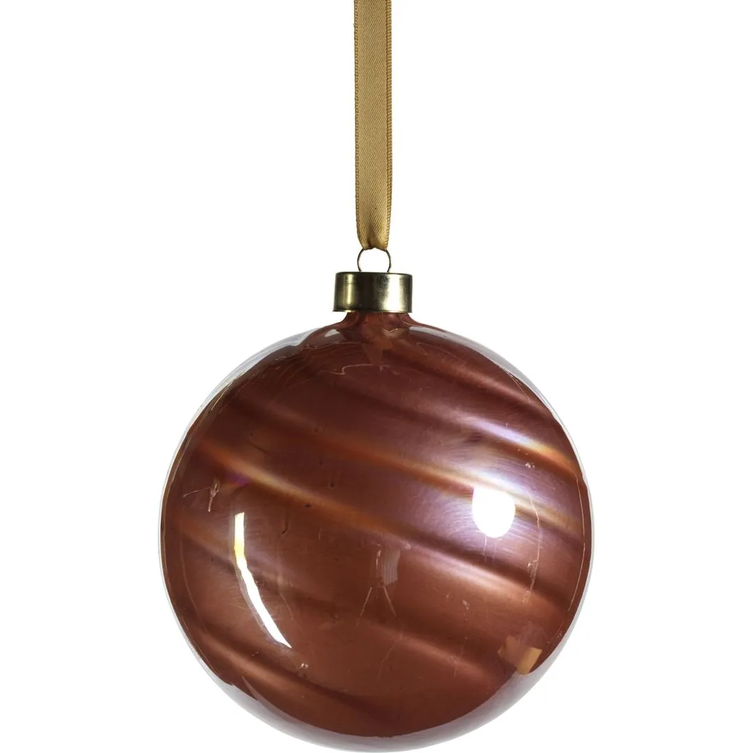 4.75" Pearl Luster Glass Ball Ornaments, Set of 4