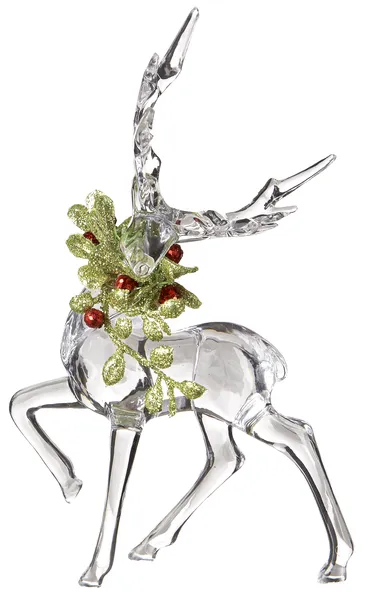 4" Mistletoe Krystal Reindeer