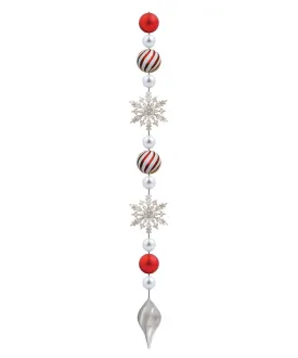 8' Candy Ornament Drop with Silver Finial