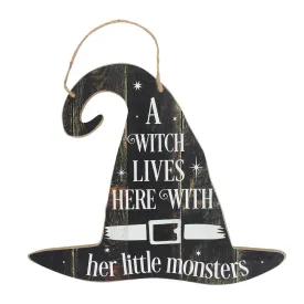 'A Witch Lives Here' Hanging Sign