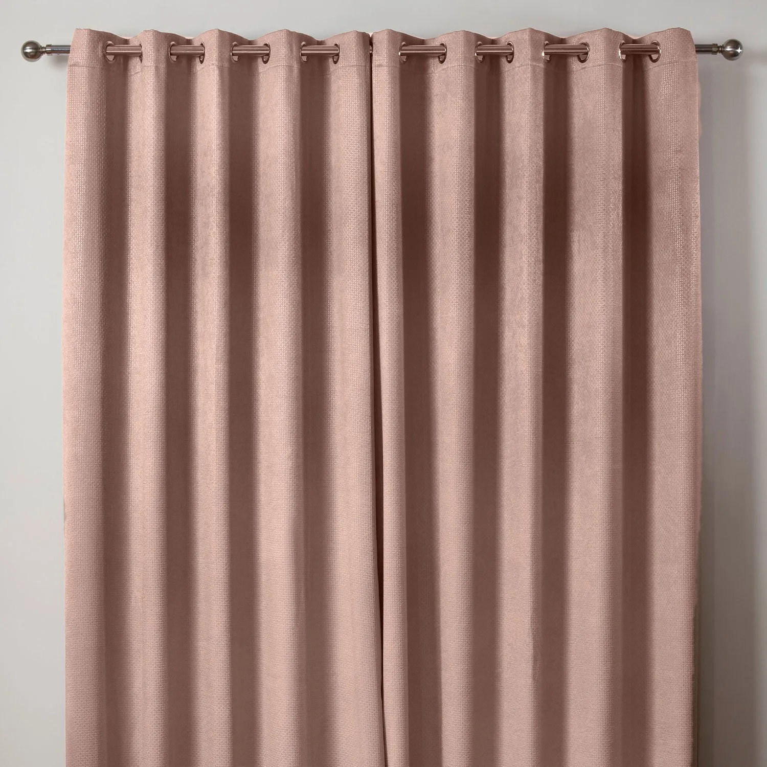 Ambiance Blush Pink Thermal Blackout Eyelet Curtains