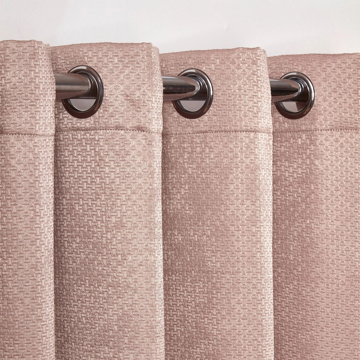 Ambiance Blush Pink Thermal Blackout Eyelet Curtains