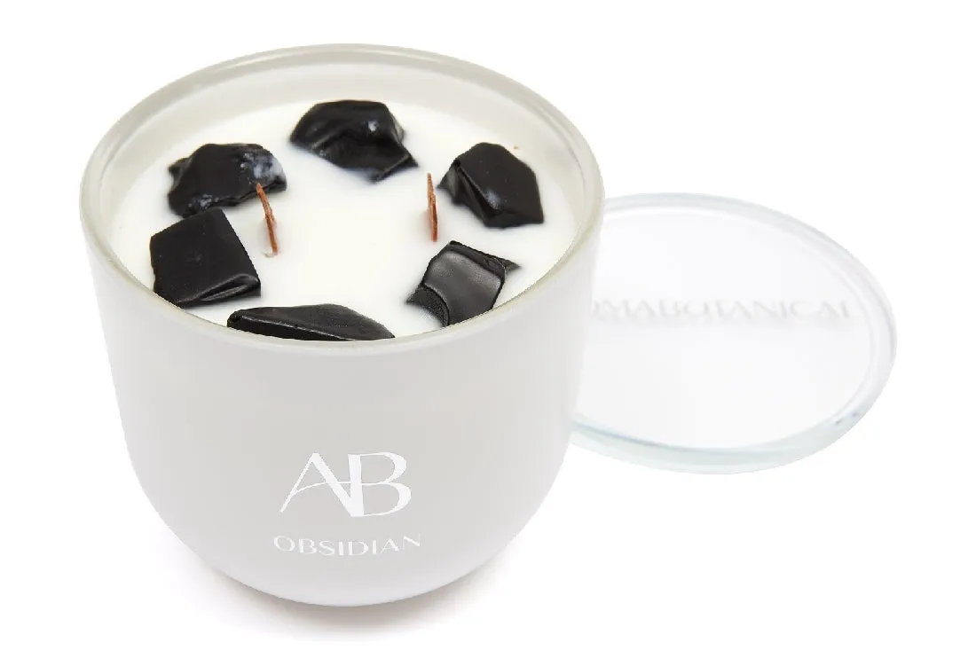 Aromabotanical Crystal Candle 340g - Obsidian