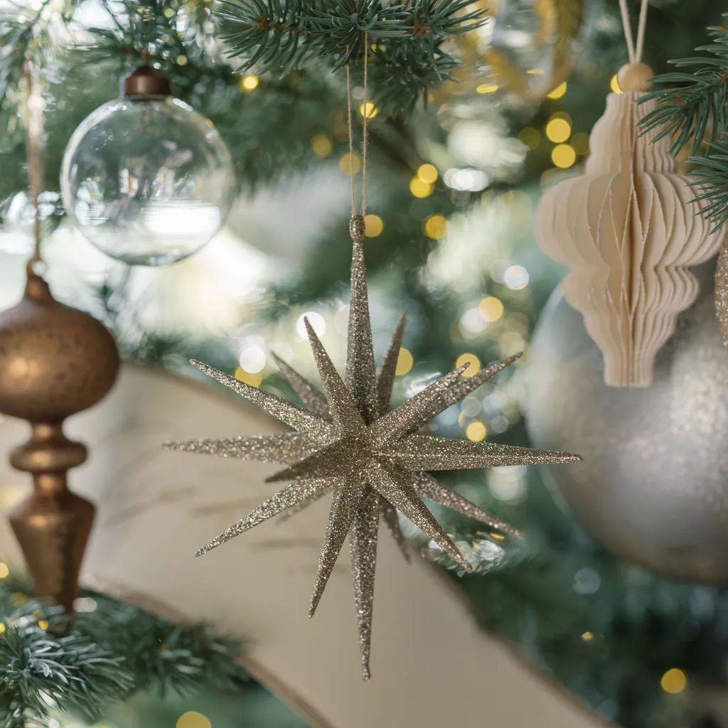 Assorted Neutral Palette Glass Finial Ornament