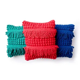 Bernat Bobble Fringe Crochet Pillow