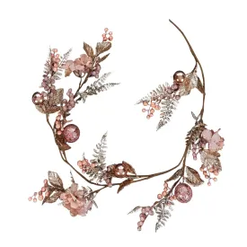 Berry, Ball & Leaf Garland Pink 150cm