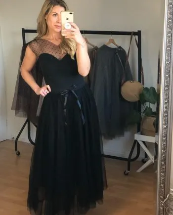 Black Maxi Tulle Skirt