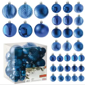 Blue Christmas Ball Ornaments For Christmas Decorations - 36 Pieces Xmas Tree