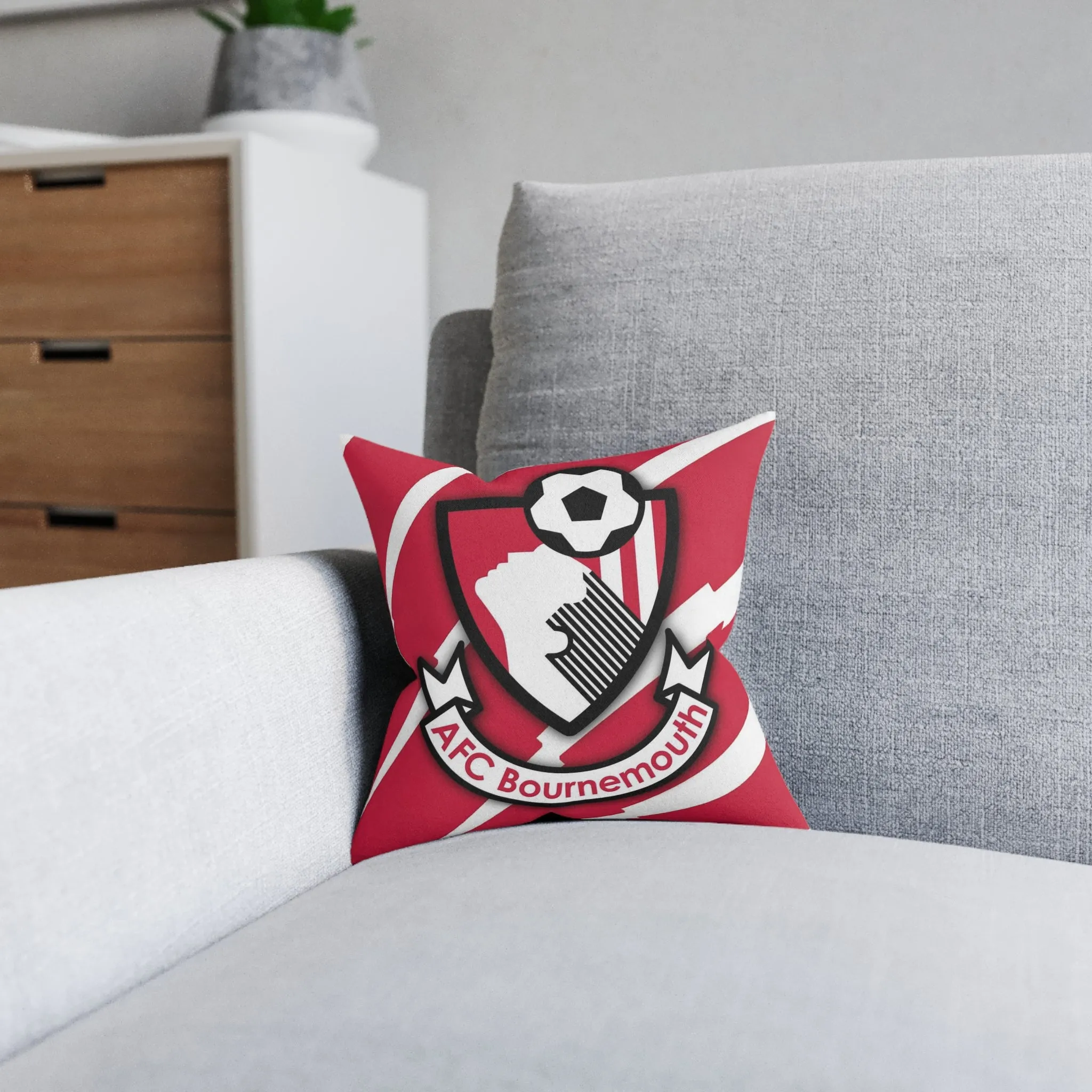 Bournemouth Retro Square Pillow