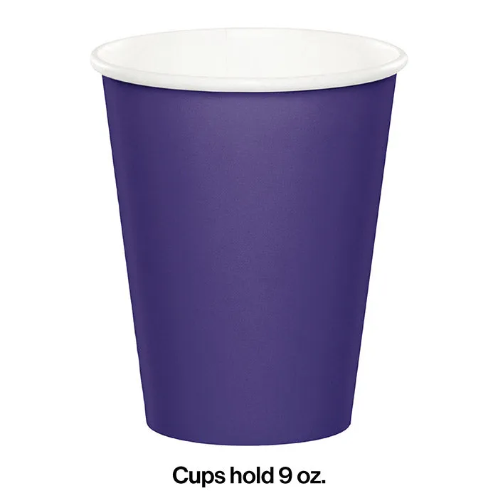 Bulk Purple 9 oz Hot & Cold Paper Cups (240 per Case)