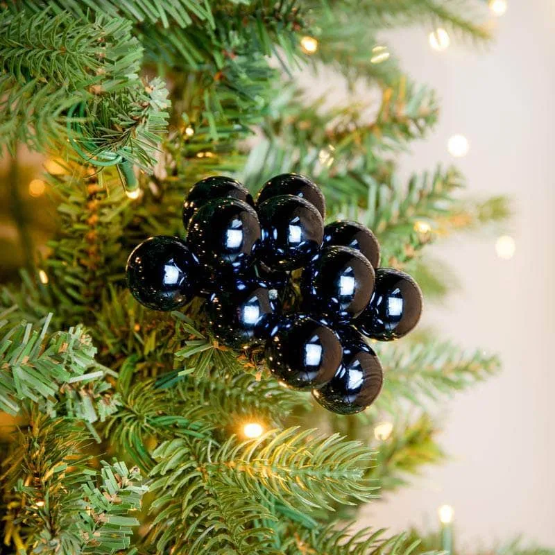 Bunch Of 12 Christmas Baubles - Night Blue