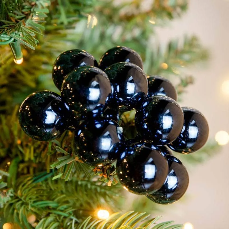 Bunch Of 12 Christmas Baubles - Night Blue