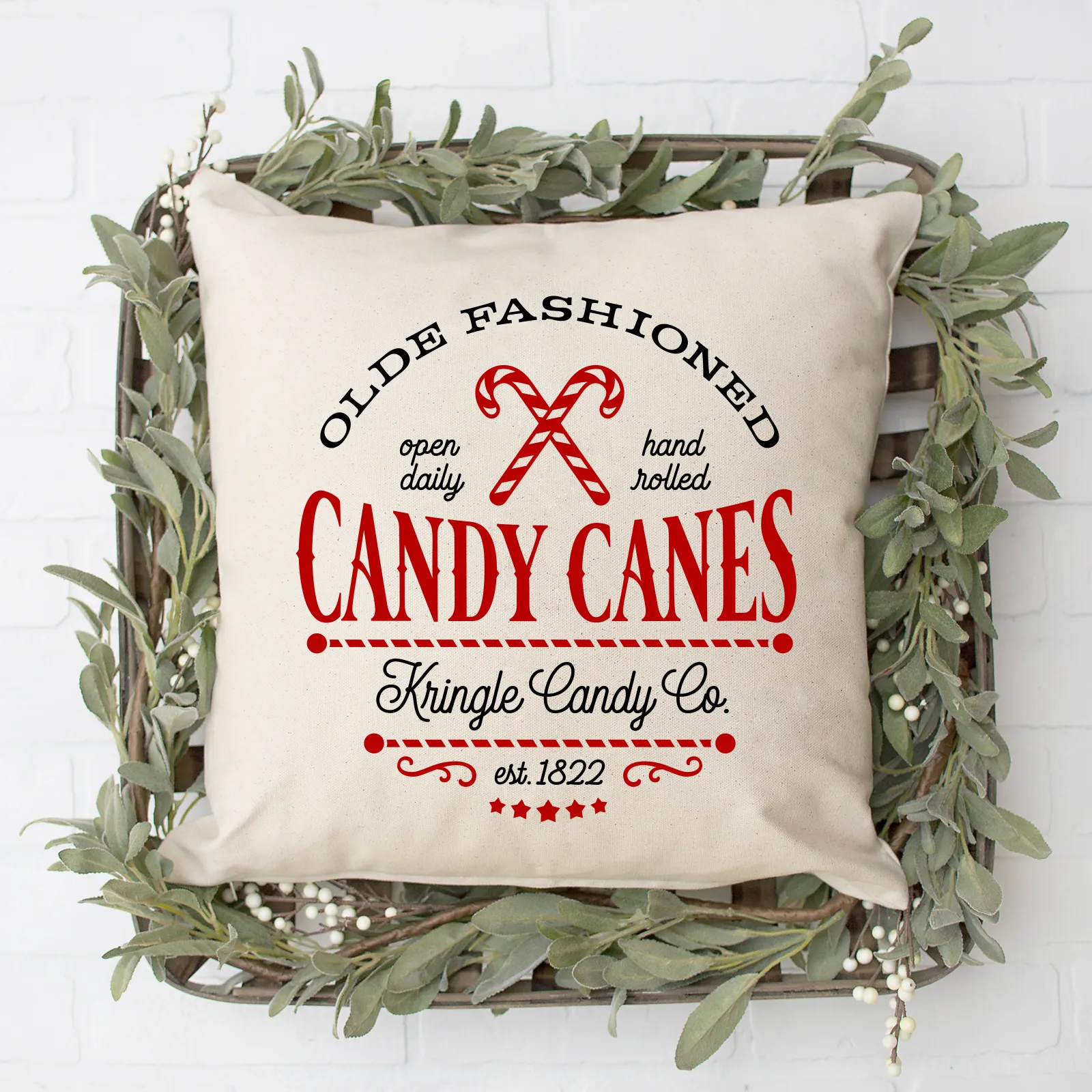 Candy Canes Pillow