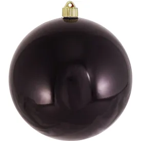 Christmas By Krebs 8" (200mm) Shiny Onyx Black [1 Piece] Solid Commercial Grade Indoor and Outdoor Shatterproof Plastic, UV and Water Resistant Ball Ornament Decorations