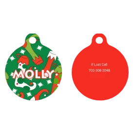 Christmas Stockings HD Dog ID Tag