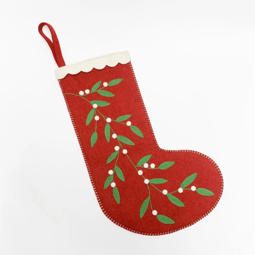 Contemporary Red Winter Berry Stocking