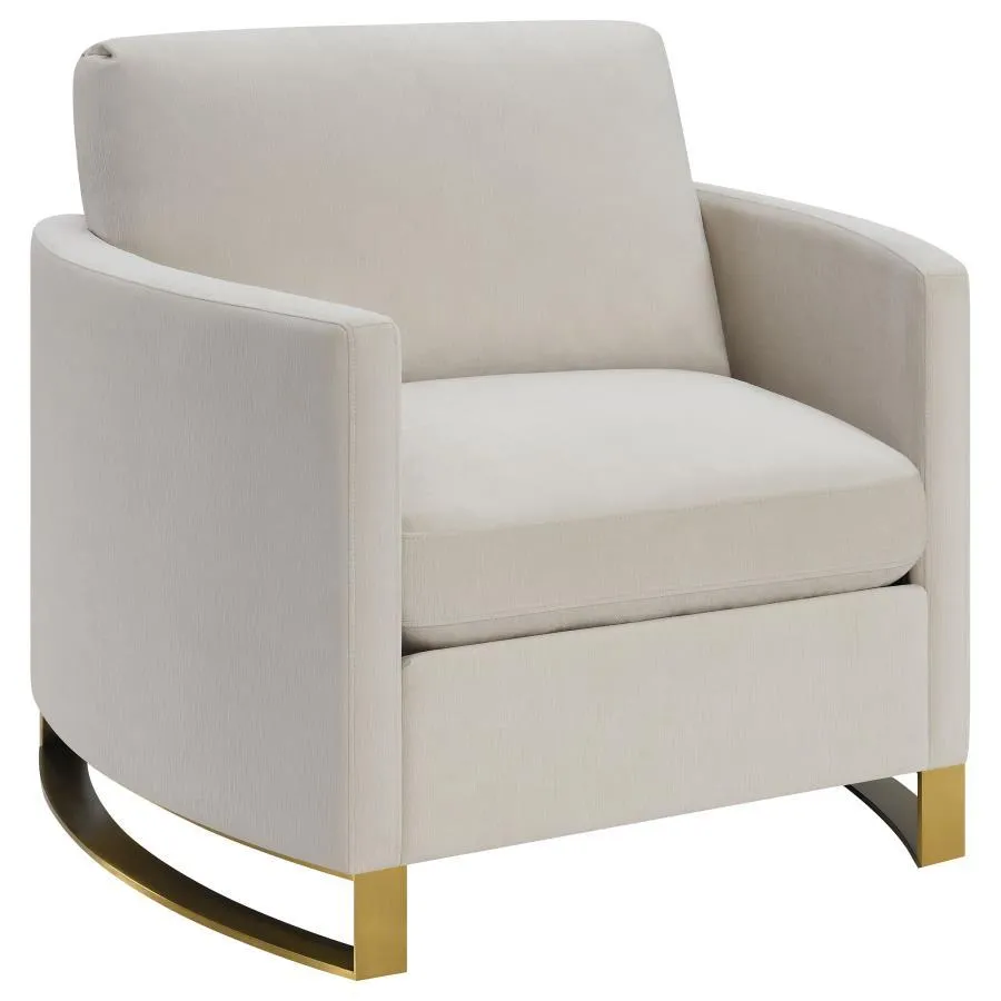 Corliss - Upholstered Arched Arm Accent Chair - Beige