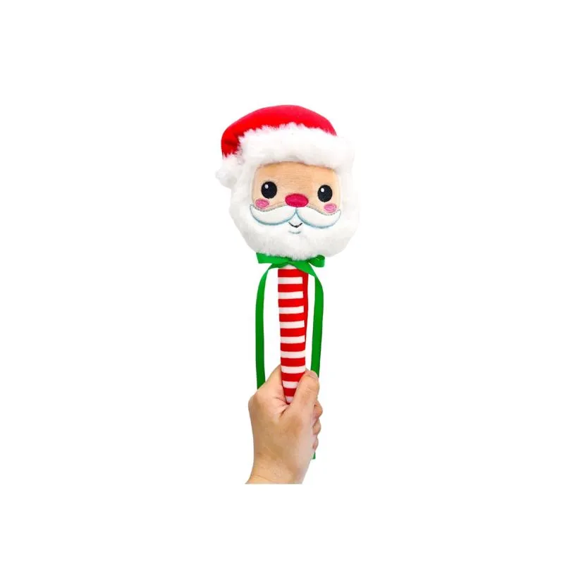 Cuddle Barn Green/Red/White Santa/Elf/Polar Bear Indoor Christmas Decor 11 in.