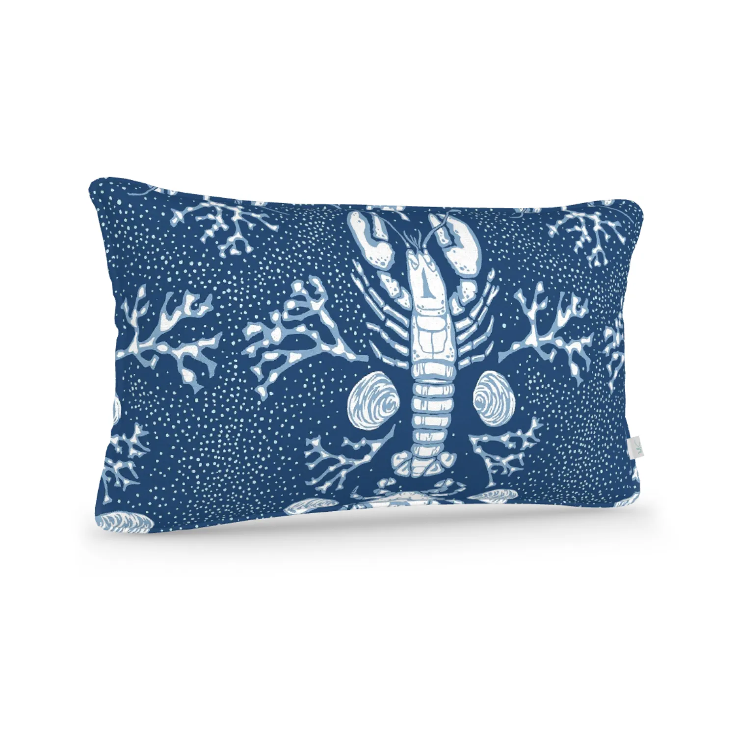 Decorative Lumbar Pillow in Clambake: Marine