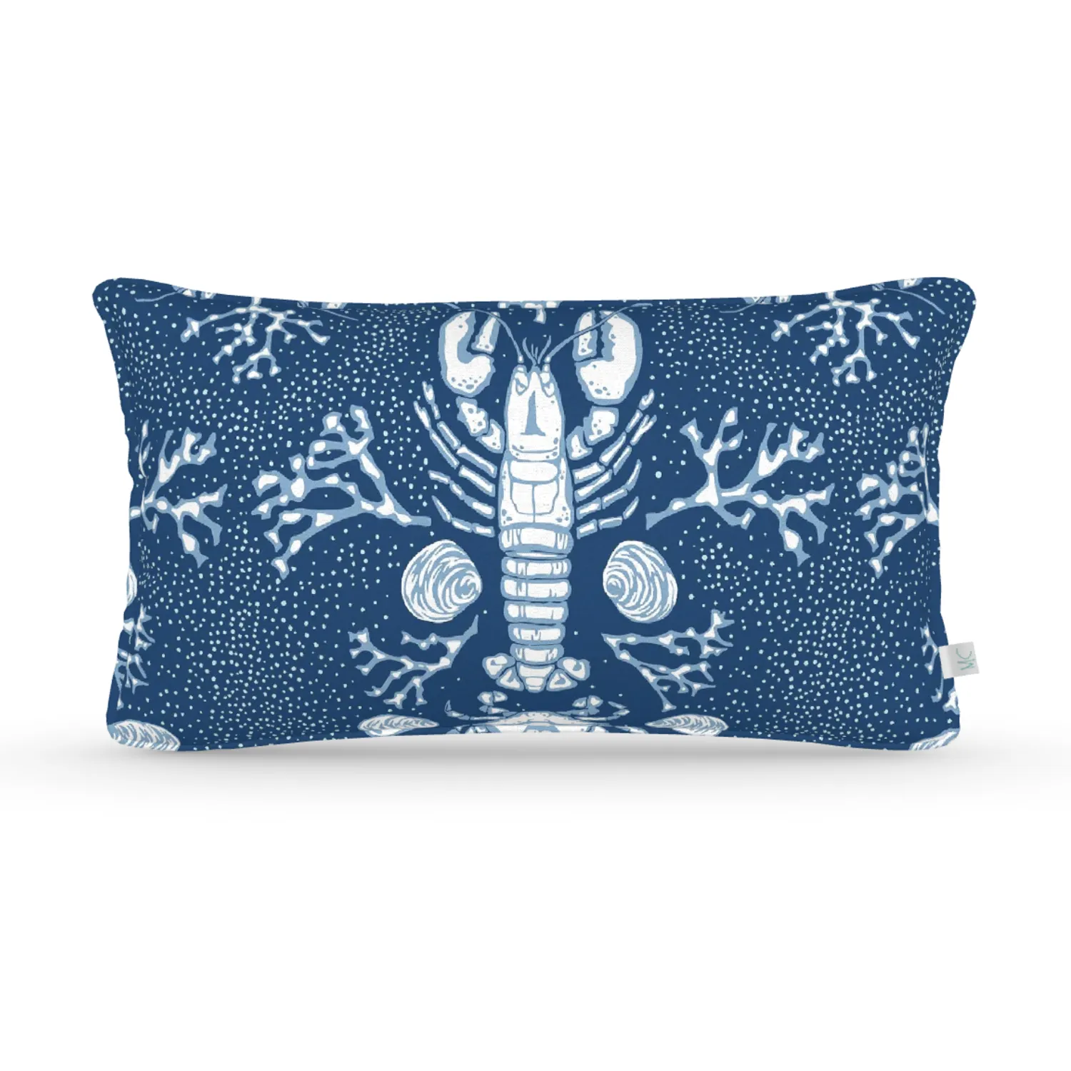 Decorative Lumbar Pillow in Clambake: Marine