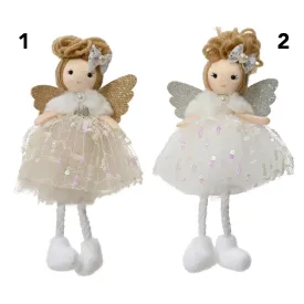 Decoris 18cm Felt Glitter Angels (Choice of 2)