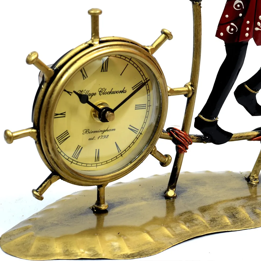 DESERT ART Trbial Lady Metal Table Clocks (25.4 X10.16 X27.94) CM