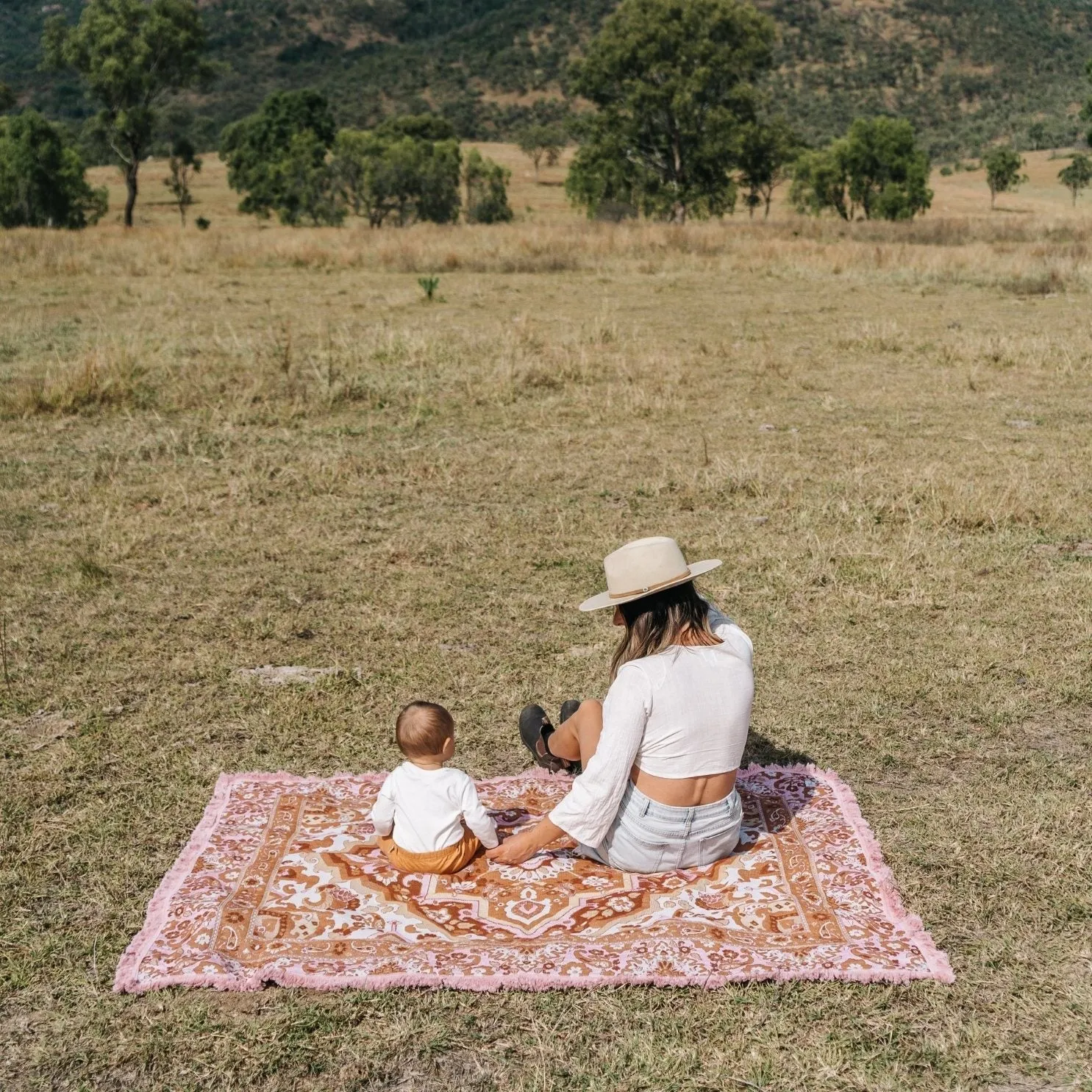 Desert Rose Woven Picnic Rug XL