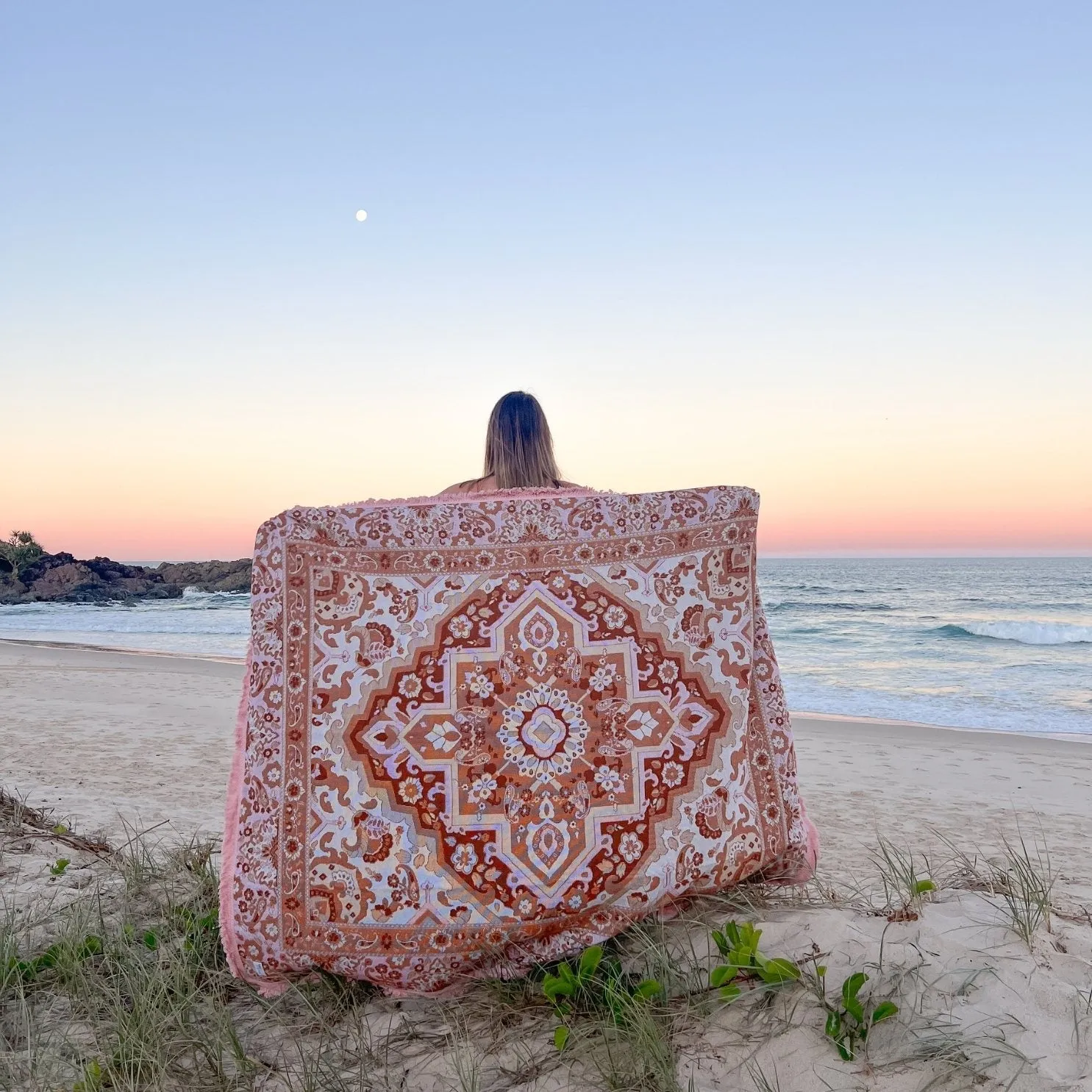 Desert Rose Woven Picnic Rug XL