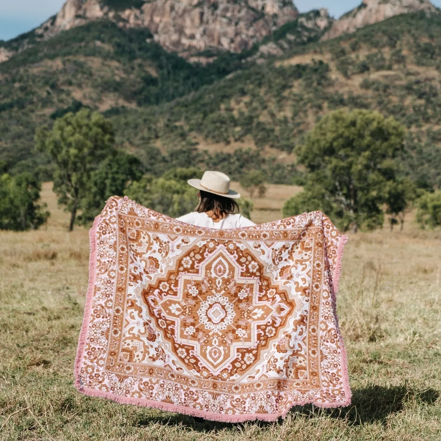 Desert Rose Woven Picnic Rug XL