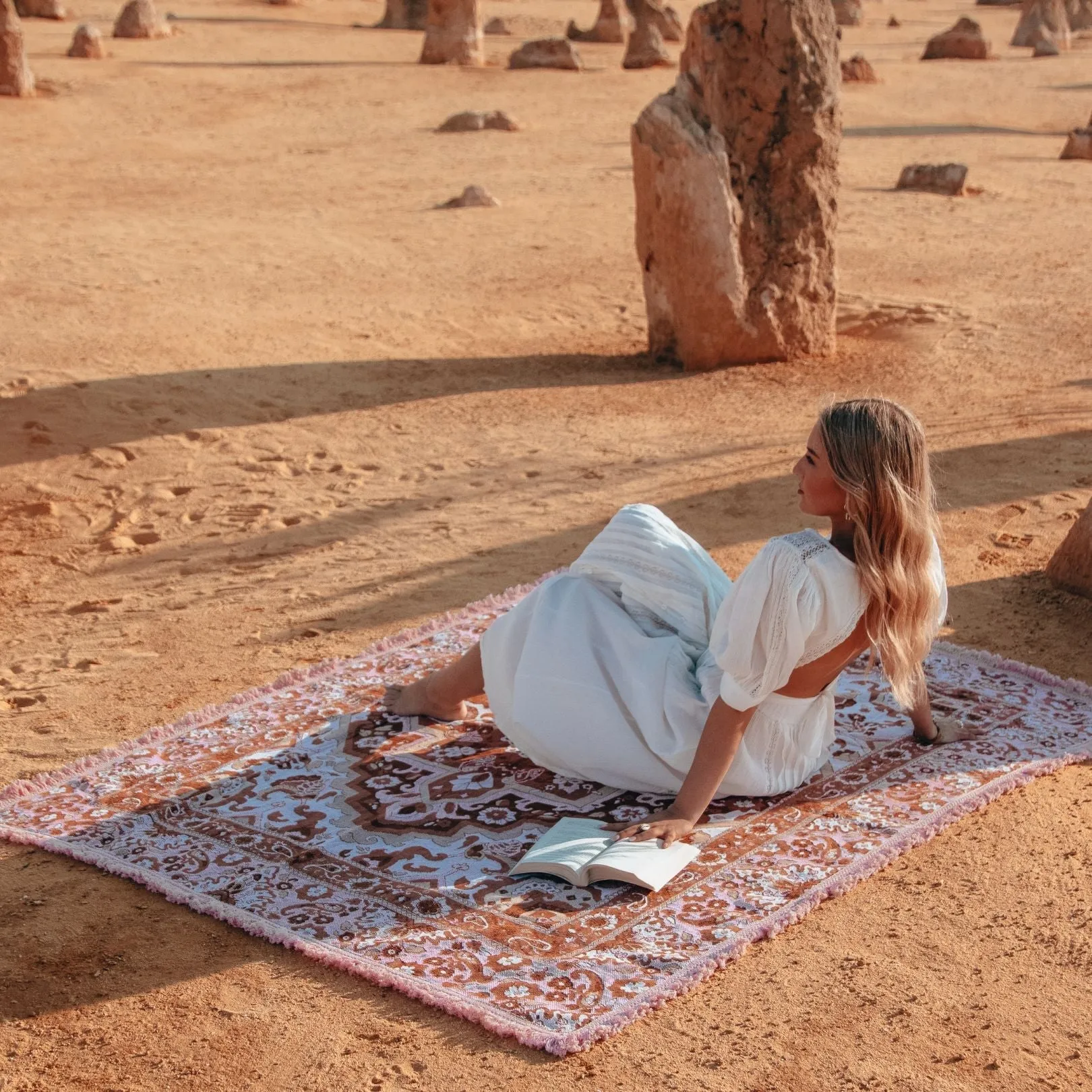 Desert Rose Woven Picnic Rug XL