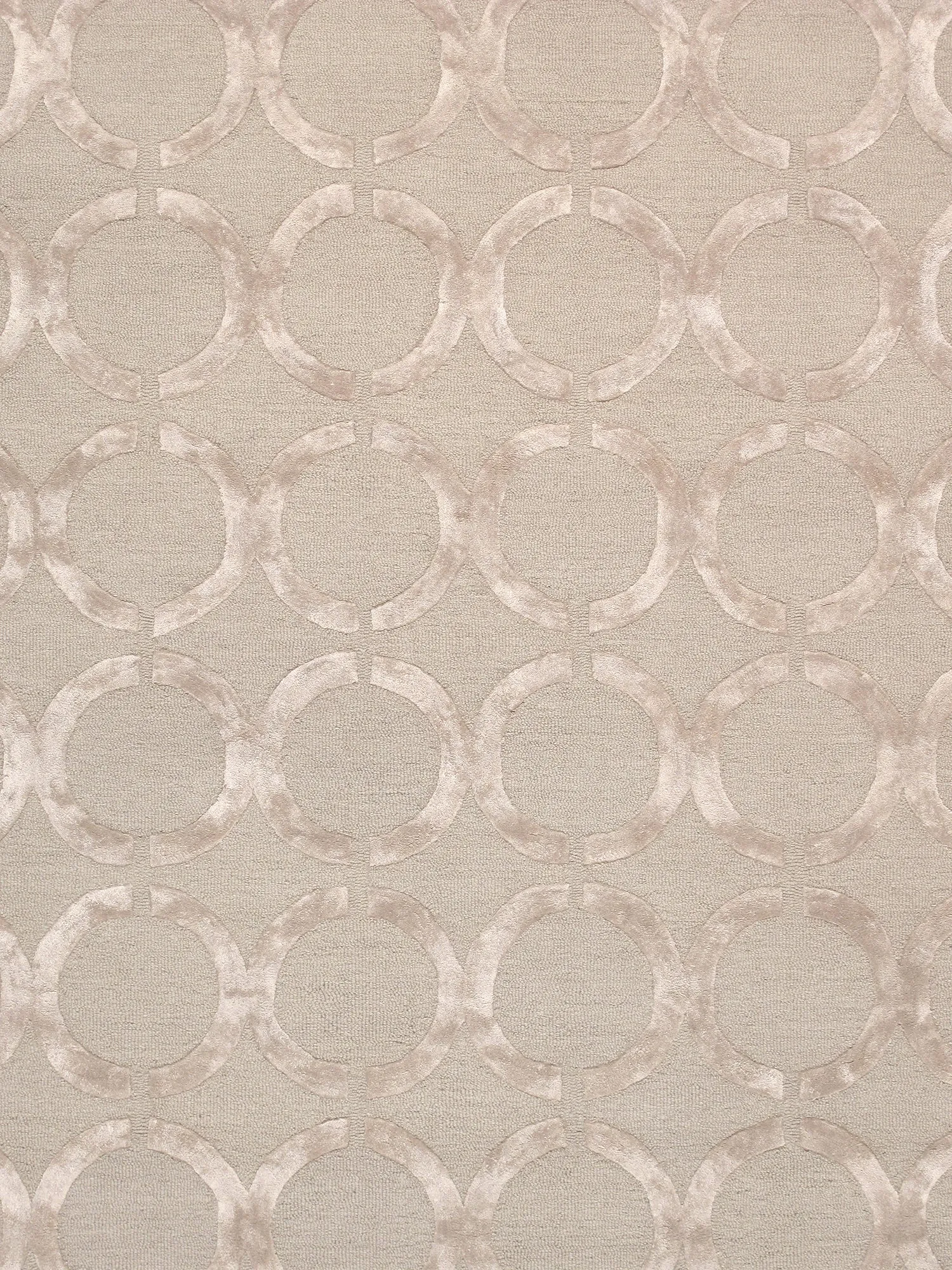 Edgy Collection Hand-Tufted Silk & Wool Beige Area Rug- 7' 9" X  9' 9"