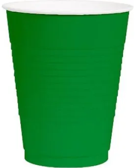 Festive Green 12oz Plastic Cups | 50ct