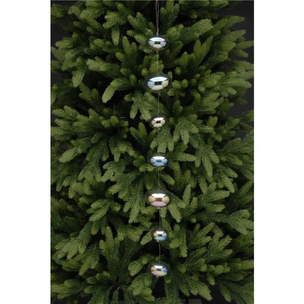 Festive Iridescent Glass Pebble Garland