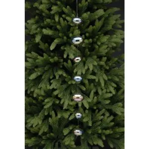 Festive Iridescent Glass Pebble Garland