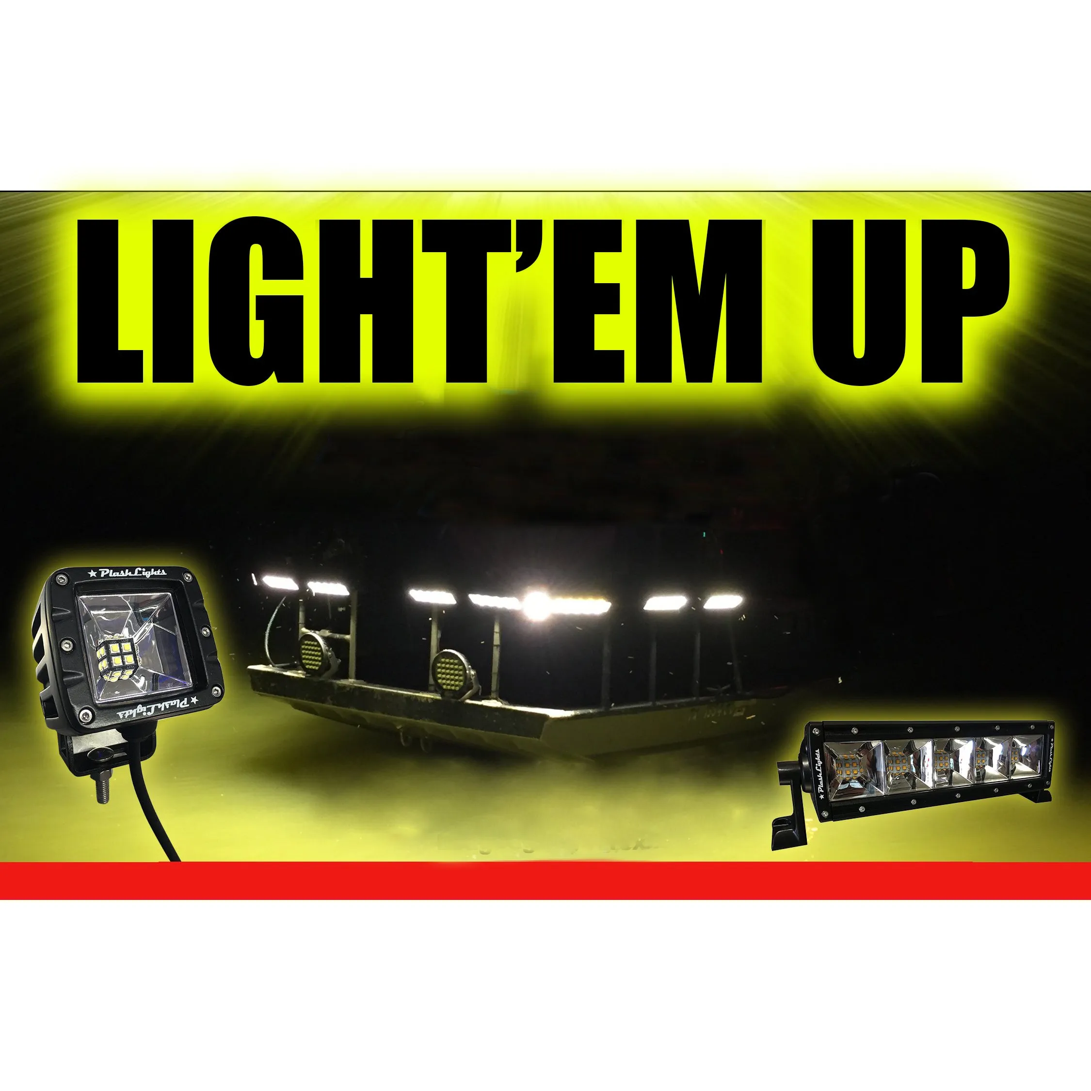 Fishing Light Bar - 50" - 500W - Warm White