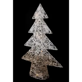 Gold/White Woven Tree with Warm White LED Lights (50cm)