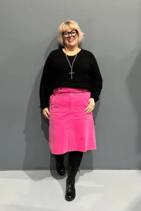 'GRACE' Cord Skirt - Pink