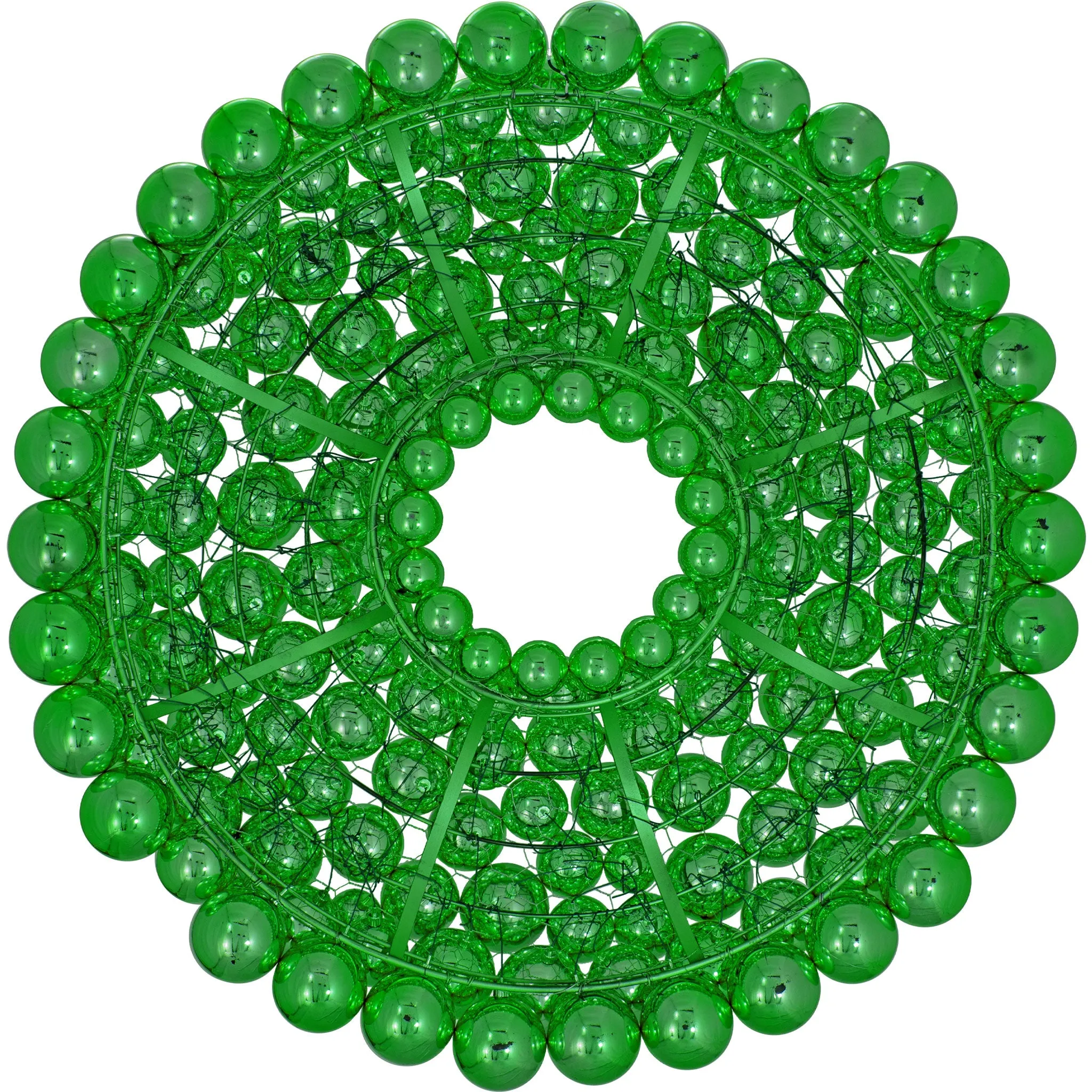 Green Ball Ornament Wreath