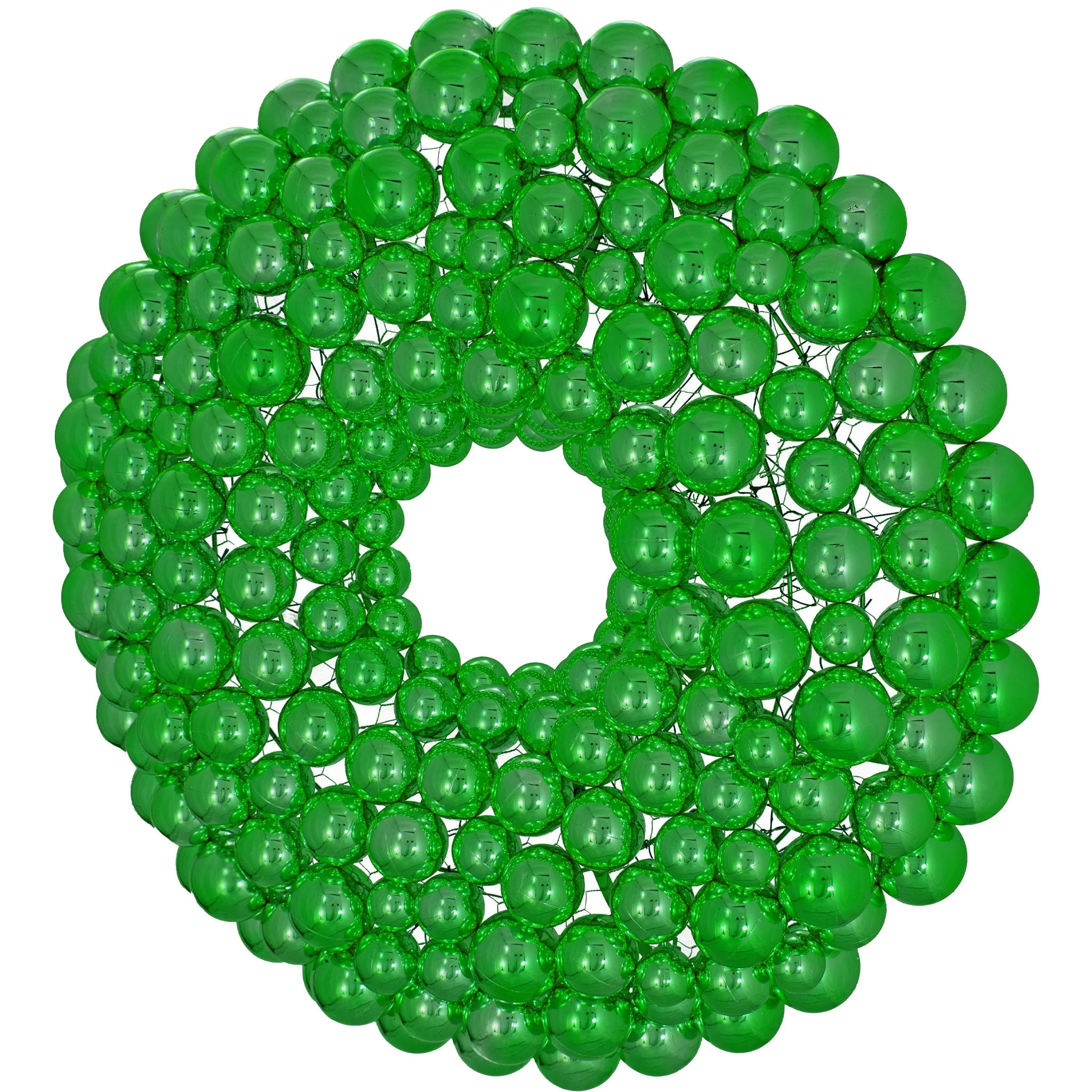 Green Ball Ornament Wreath