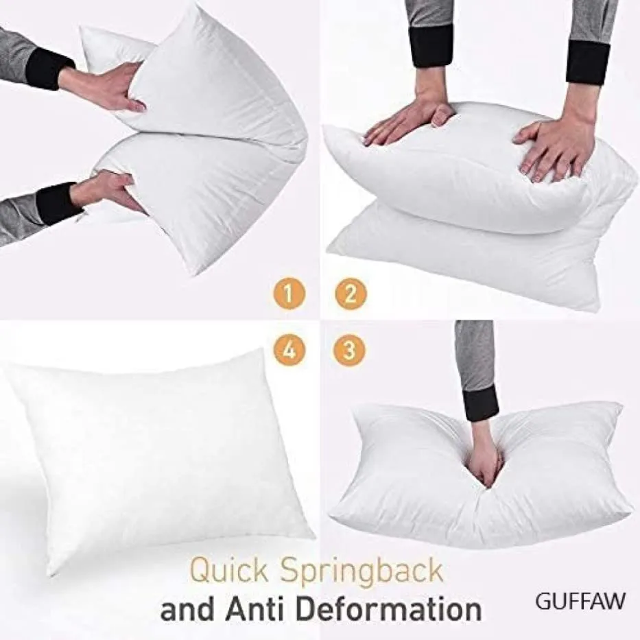 GUFFAW premium microfiber pillow filler 18x28 inches XL pack of 2