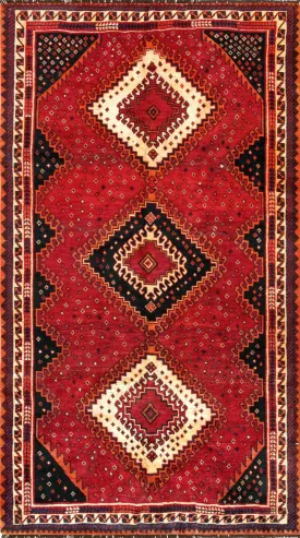 Hand-Knotted Vintage Persian Wool Area Rug