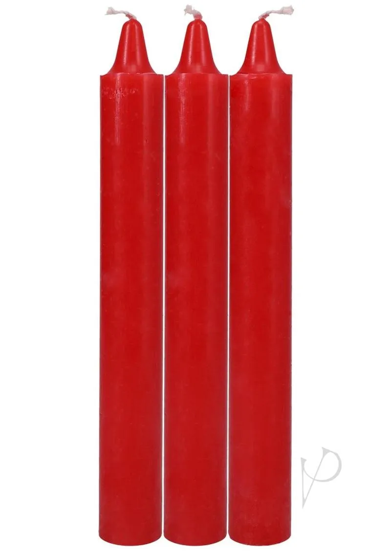 Japanese Drip Candles 3pk Red